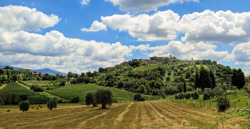 tuscany hillside